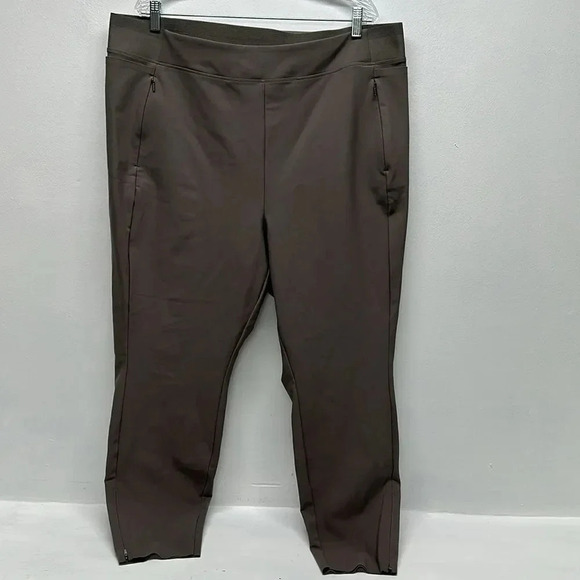 Athleta Stellar Tight Legging Pants Athletic Workout Pant Tan Brown Plus Size 24 - Picture 2 of 11